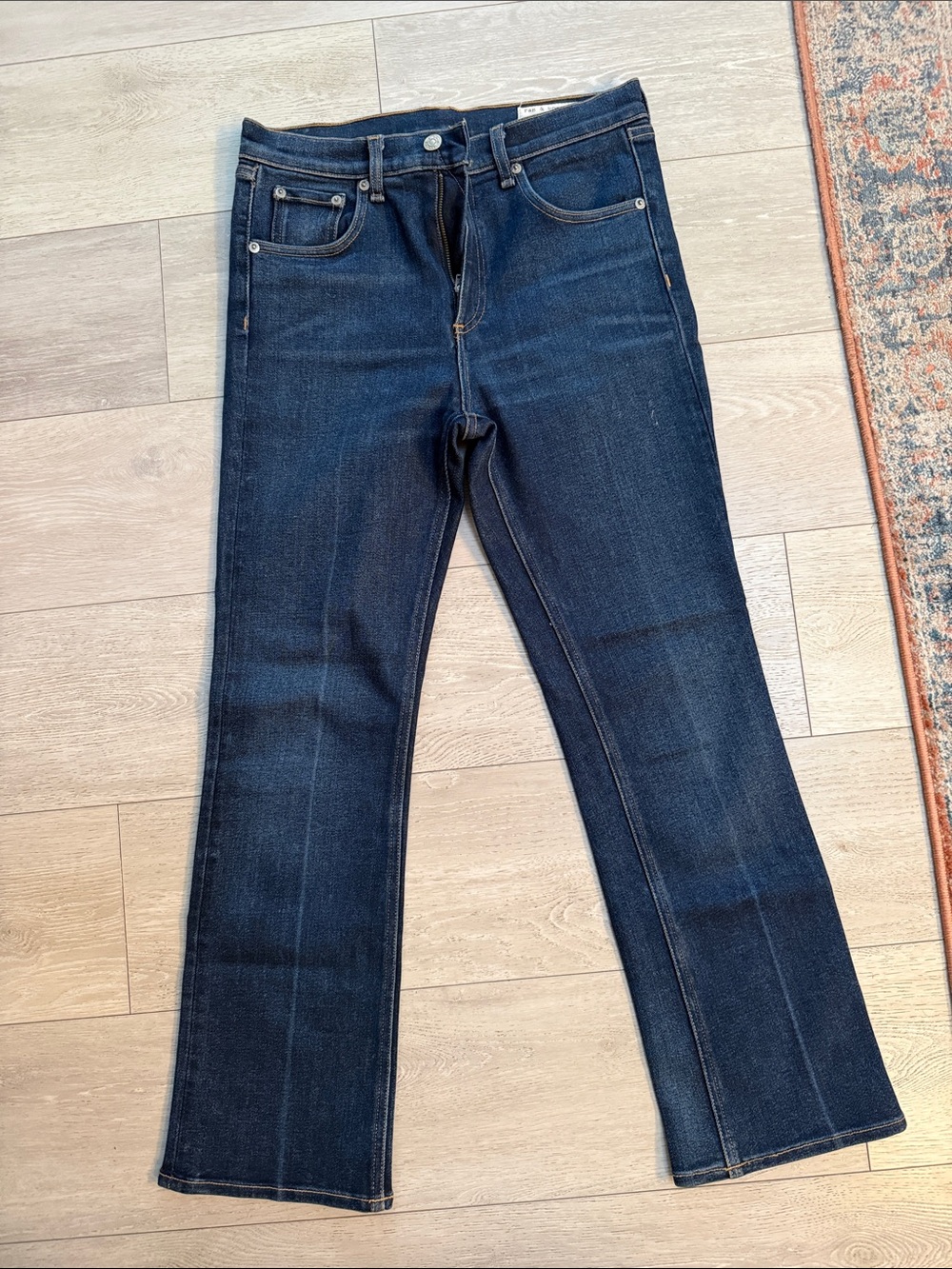 rag & bone Dark Indigo Flare Jeans for Women